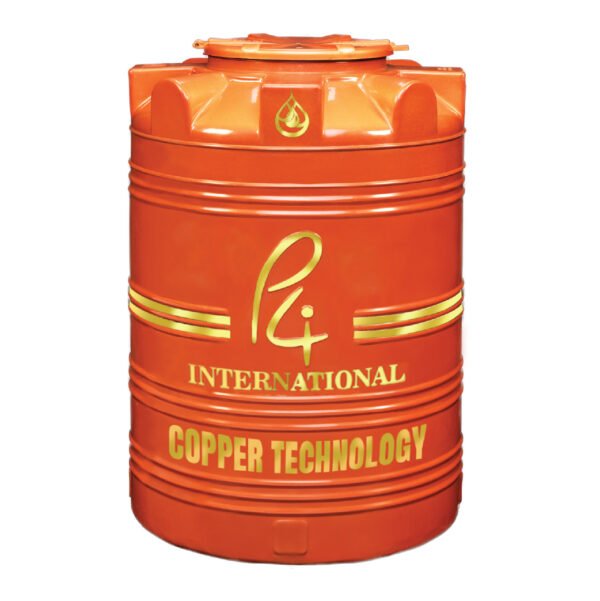 P4 INTERNATIONAL® Copper Technology Water Tank with Inner & Outer Real Copper | Free Sediment Filter | 30% Extra Storage Capacity