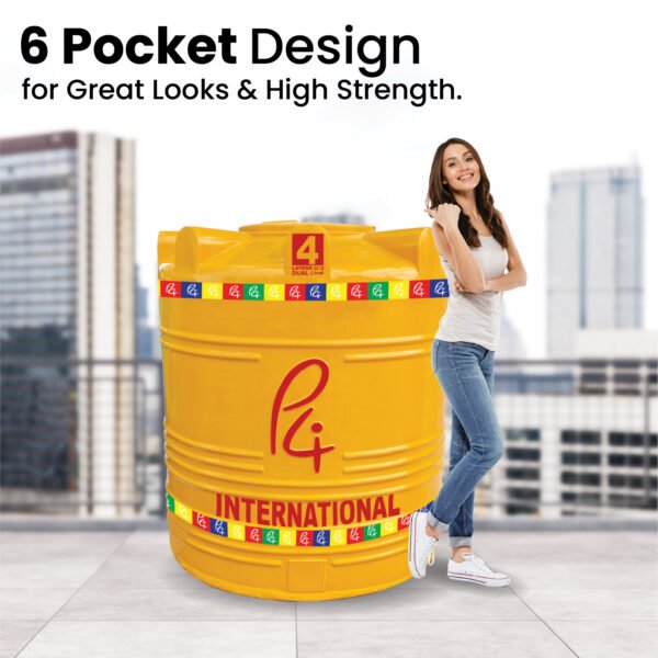 P4 INTERNATIONAL® 5 Layer PUF Foam Insulation Water Tank with IRR Technology | D²LF (Double Lids) | FREE 20% Extra Storage - Image 3