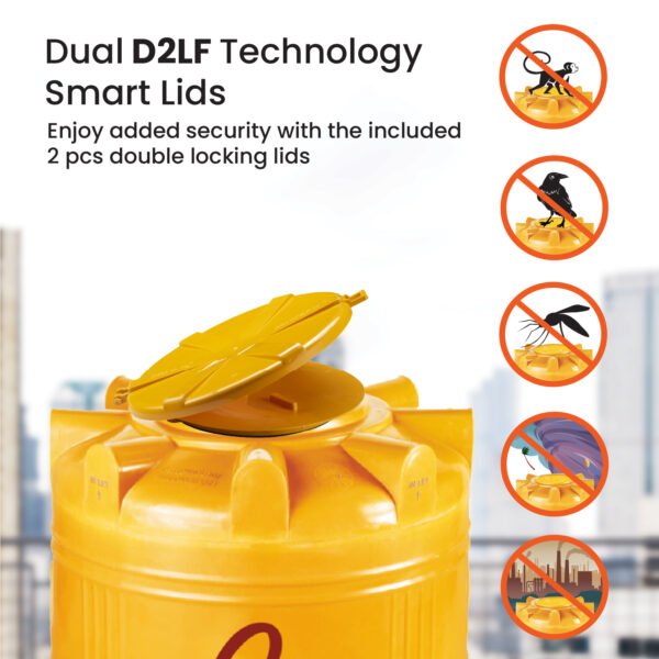 P4 INTERNATIONAL® 5 Layer PUF Foam Insulation Water Tank with IRR Technology | D²LF (Double Lids) | FREE 20% Extra Storage - Image 4
