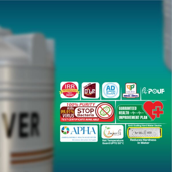 P4 INTERNATIONAL® Silver Alkaline Technology 9 Layer Water Tank with FREE External Skin Jacket | FREE Anti-Scaling Device | D²LF (Double Lids) - Image 4