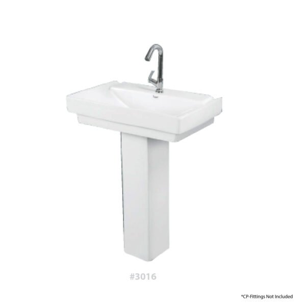 P4® CERAMIC Wash basin pedestal square #3016