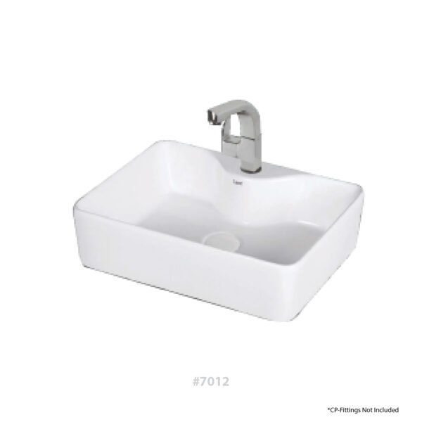 P4® CERAMIC Counter Top Wash Basin Square #7012